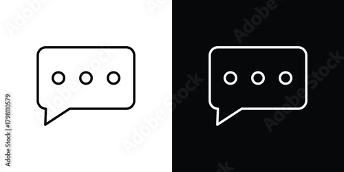 Comments icons vector.Editable stroke.linear style sign