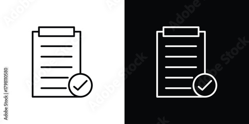 Compliance icons vector.Editable stroke.linear style sign