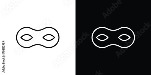 Eye mask icons vector.Editable stroke.linear style sign