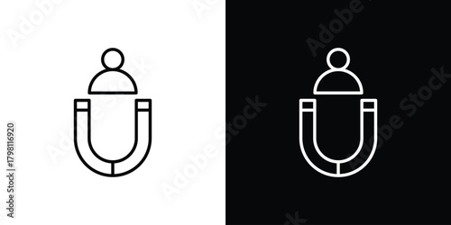 Lead generation icons vector.Editable stroke.linear style sign