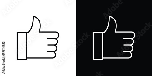 Like icons vector.Editable stroke.linear style sign