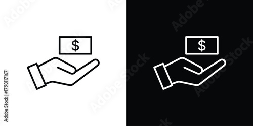 loan icons vector.Editable stroke.linear style sign