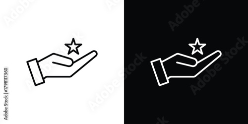 Loyalty program icons vector.Editable stroke.linear style sign