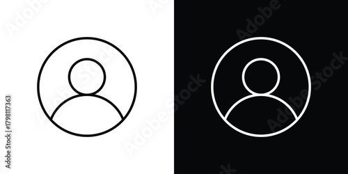 Login icons vector.Editable stroke.linear style sign