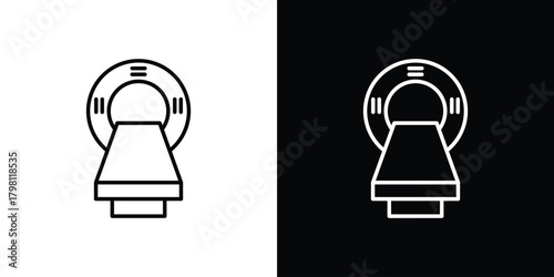 MRI icons vector.Editable stroke.linear style sign