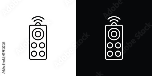 Remote control icons vector.Editable stroke.linear style sign