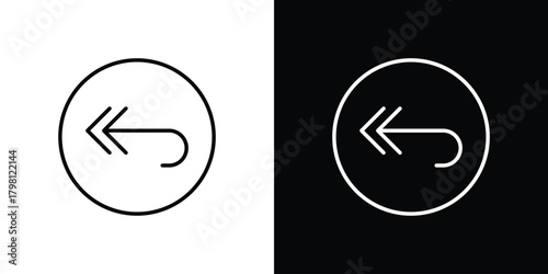 Reply icons vector.Editable stroke.linear style sign