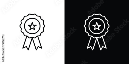 Rosette icons vector.Editable stroke.linear style sign