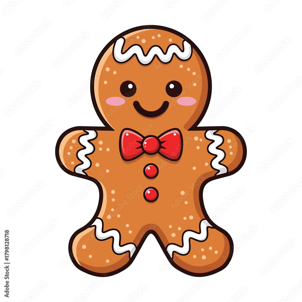 Obraz premium Cute gingerbread man for christmas decoration