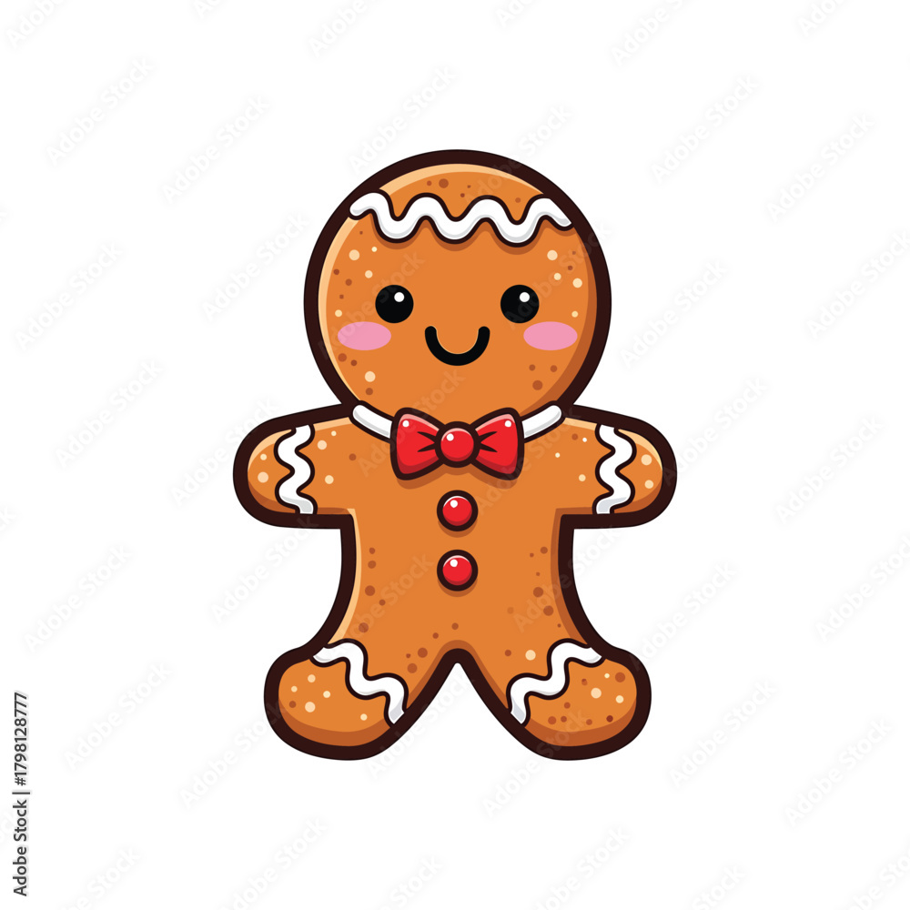 Obraz premium Cute gingerbread man for christmas decoration