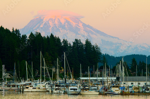 Gig Harbor, WA at Sunset, in July