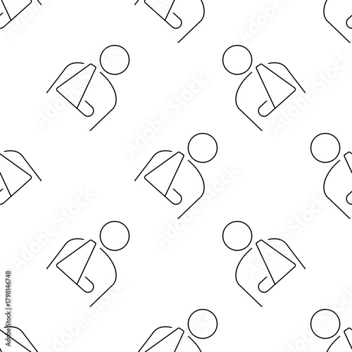 slinga seamless pattern isolated on transparent background.