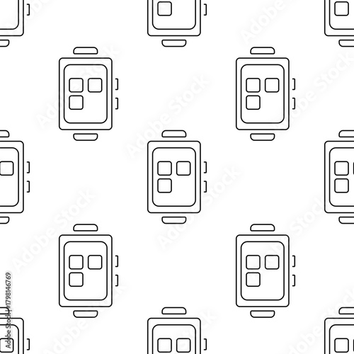 smart watch seamless pattern isolated on transparent background.