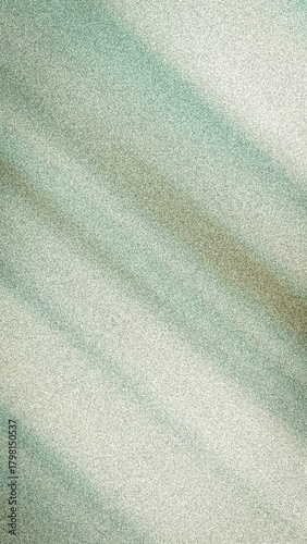 Abstract pale seafoam green, white, and taupe gradient background with intense grainy noise texture, soft blur, and diagonal shadows. Wide 4K template backdrop