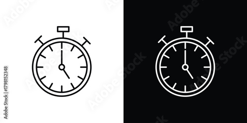 Stopwatch icon logotype designs. modern icon design set