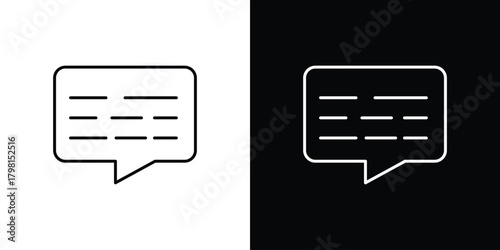 Subtitles icon logotype designs. modern icon design set