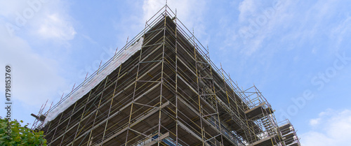 High rise residential building of flats with cladding being replaced with fire resistant materials