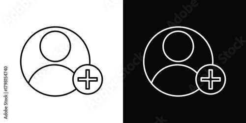 User add icon logotype designs. modern icon design set