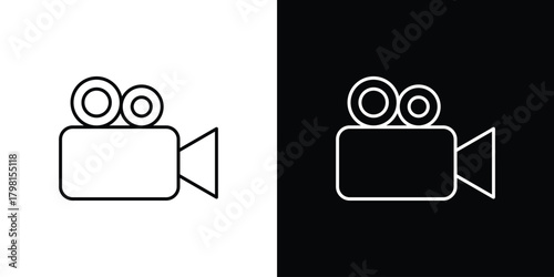 Video camera icon logotype designs. modern icon design set