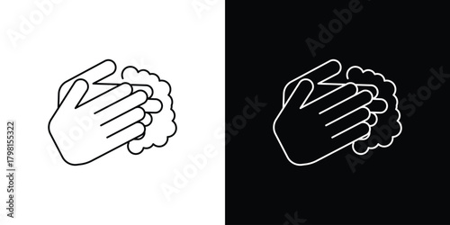 Wash your hands icon logotype designs. modern icon design set
