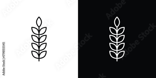 Wheat icon logotype designs. modern icon design set