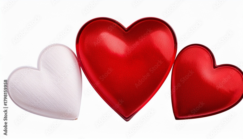 Fototapeta premium Red Heart Outline Isolated On Transparent Background
