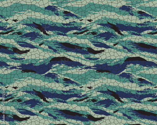 Colorful camouflage with snake skin pattern