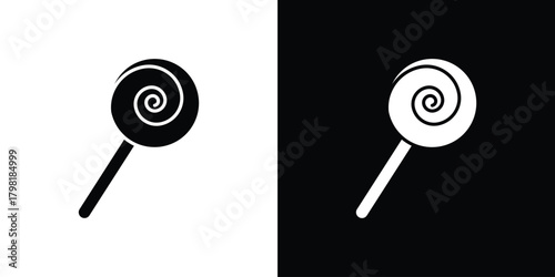 Candy icons. Simple solid style. Glyph vector illustration isolated