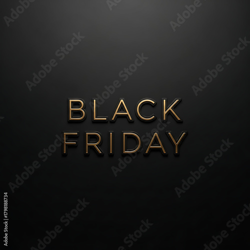 Elegant Black Friday Design with Golden Accents Promotion