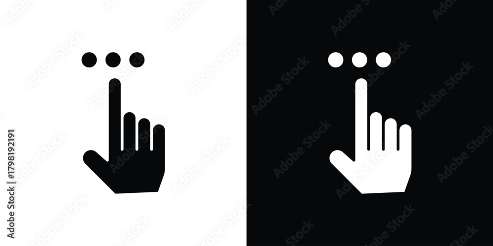 Obraz premium Interactive icons. Simple solid style. Glyph vector illustration isolated