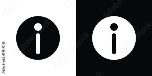 Info icons. Simple solid style. Glyph vector illustration isolated