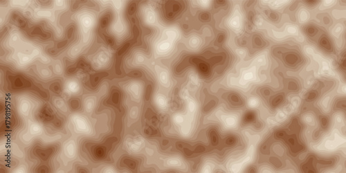 The topographic map of contour lines of the mountains in the sand table model