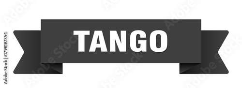 tango ribbon isolated on transparent background. tango ribbon