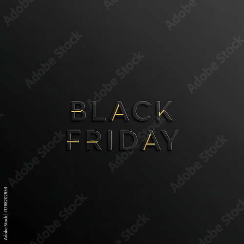 Elegant Black Friday Design with Golden Accents Promotion