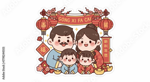 A cute cartoon boy with glasses drinking coffee while working on a laptop computer.