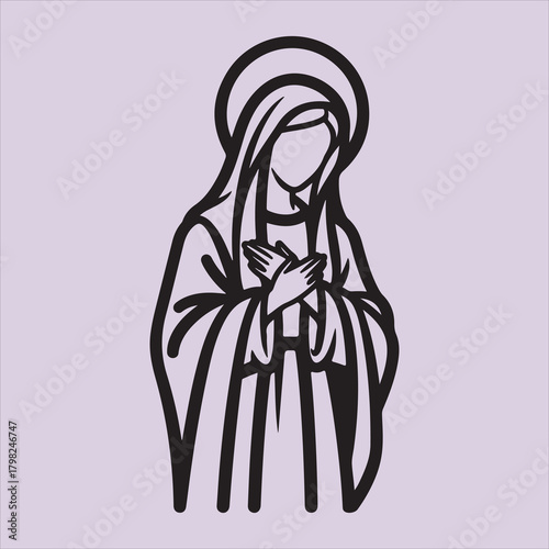 From Bible Merry line art vector