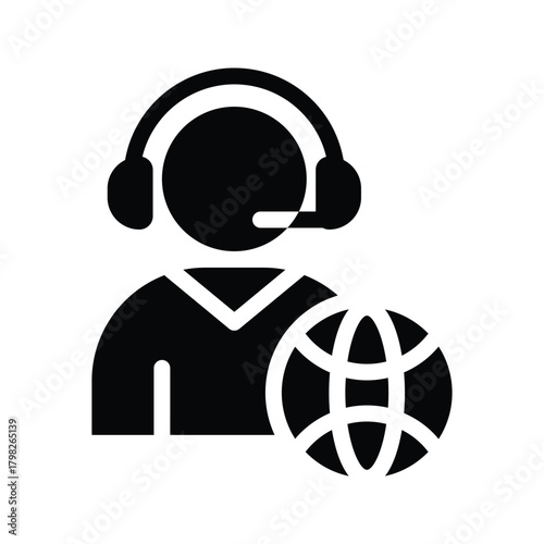  interpreter glyph icon illustration vector graphic.eps