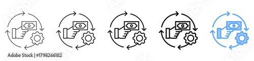 Payment System Icon Different Style Outline Collection Set 