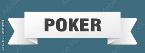 poker ribbon isolated on transparent background. poker ribbon