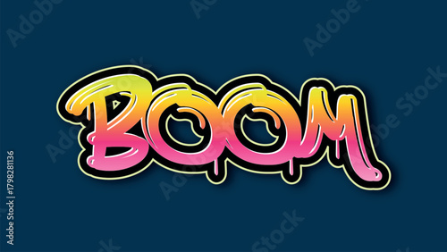Boom graffiti style text effect