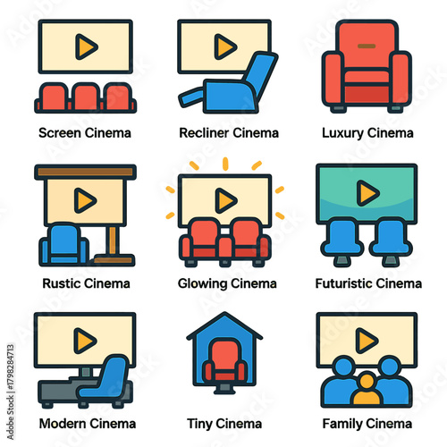 Variety of cinema experiences: rustic, modern, and futuristic designs