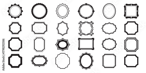 Collection of Black Decorative Frames and Borders Keywords: frame, border, decorative, ornate