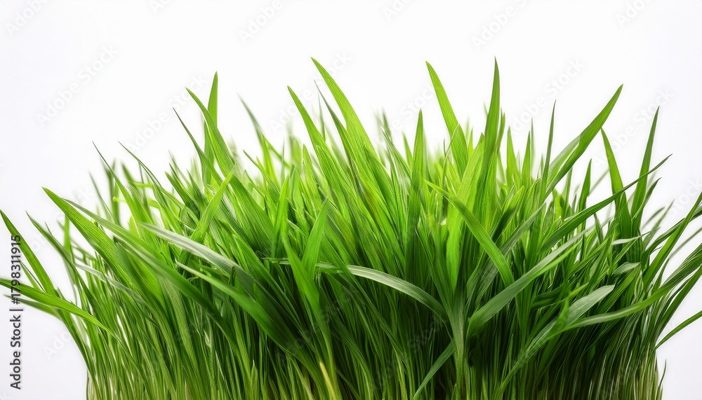 Obraz premium Fresh Green Grass Isolated On White