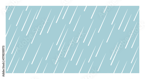 Rainy Day Illustration Gentle White Rain on Light Blue Background