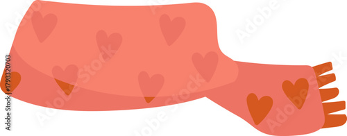 Heart Patterned Cozy Scarf