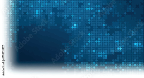 Digital Data Mosaic Abstract Blue Pixelated Background