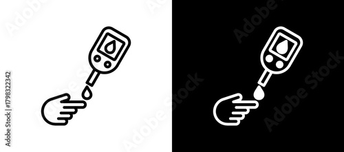 Diabetes Test linemixed icon