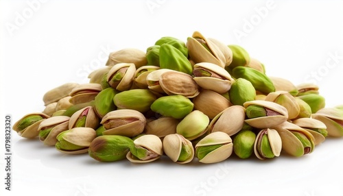 Wallpaper Mural Heap Of Peeled Pistachio Nuts Isolated On White Background Torontodigital.ca