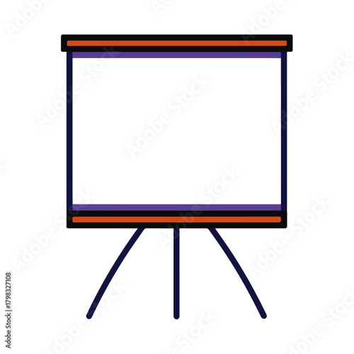 Blank Presentation Board with Orange and Purple Accents