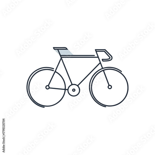 Minimalist Bicycle Icon for Modern Transportation and Lifestyle Designs